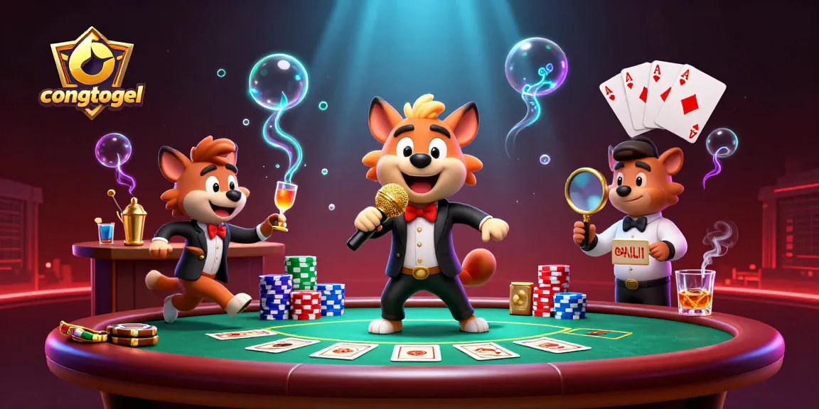 Experience big laughs at congtogel's casino where hyenas bring the fun with poker and drinks!