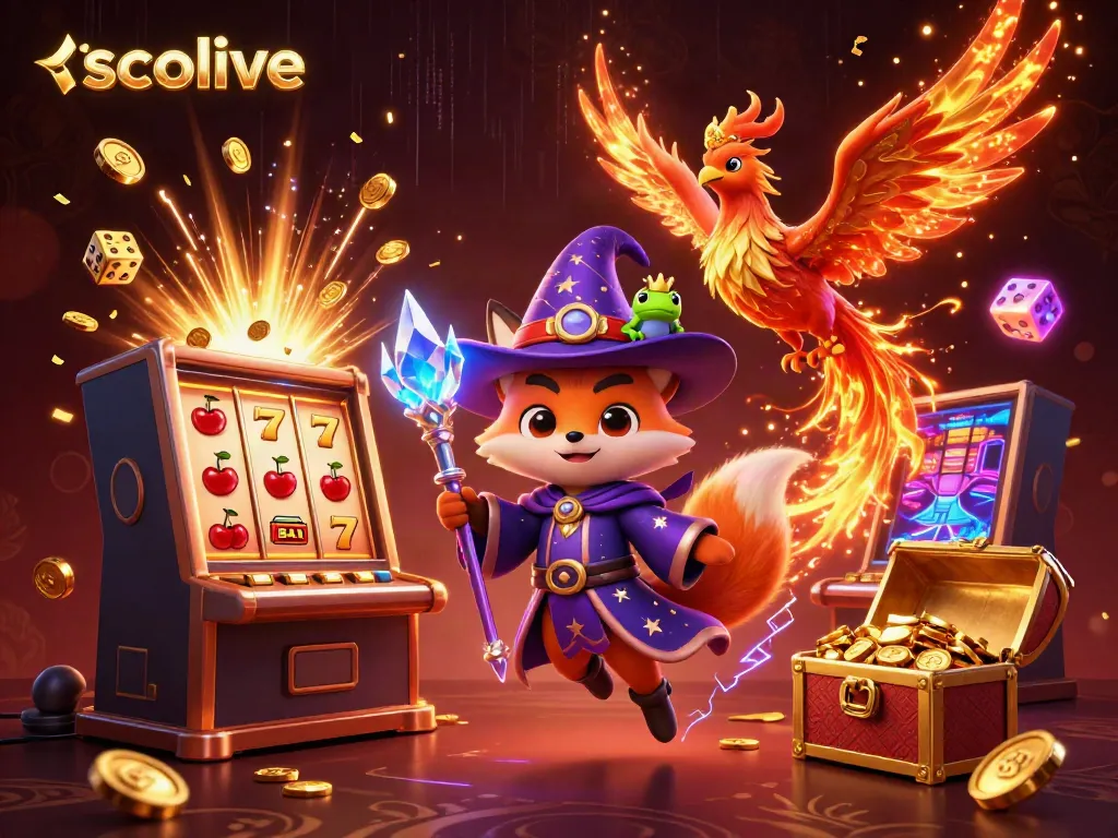 Experience the thrill of gaming with socolive's enchanting wizard fox and dynamic casino elements.