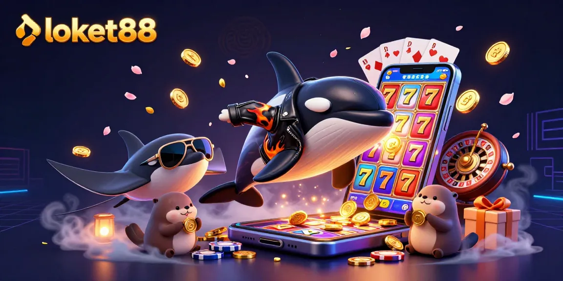 Engage with loket88's vibrant slot gaming scene, featuring unique characters and dynamic gaming elements.