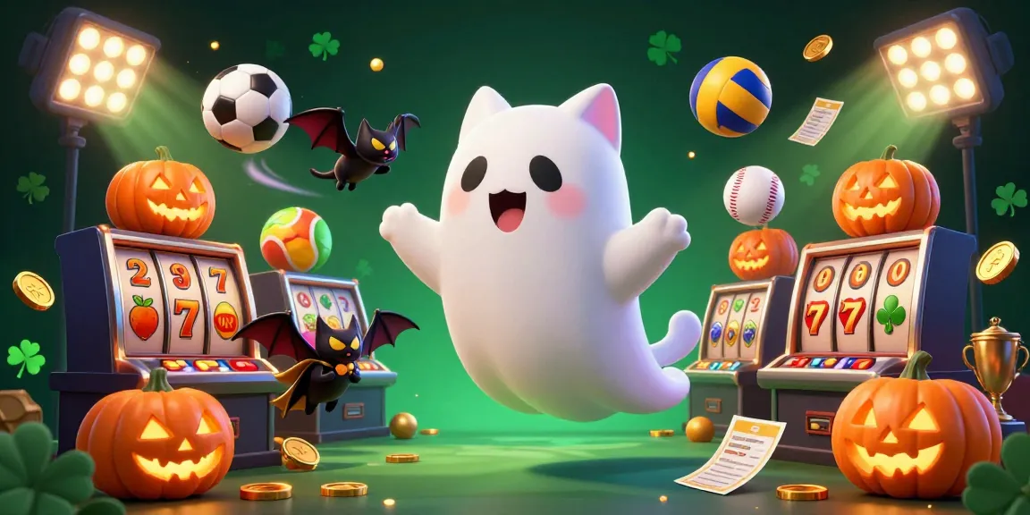 KK55's friendly ghost cat and bat deliver thrilling casino excitement, capturing the essence of online gambling.