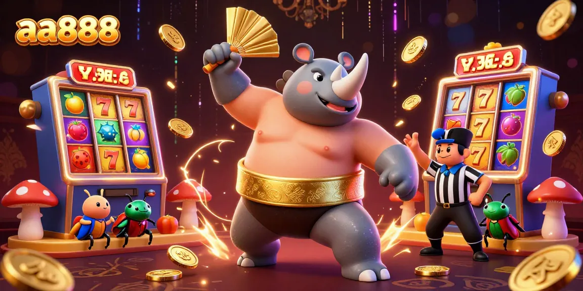 Experience high-stakes fun with aa888 by watching the beetle champion stomp golden coins at the casino.