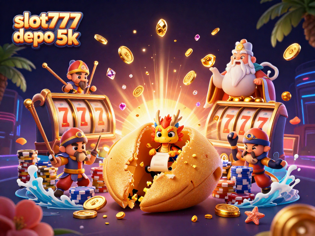 Engage with thrilling gameplay at slot777 depo 5k, featuring vibrant casino elements and dynamic characters.
