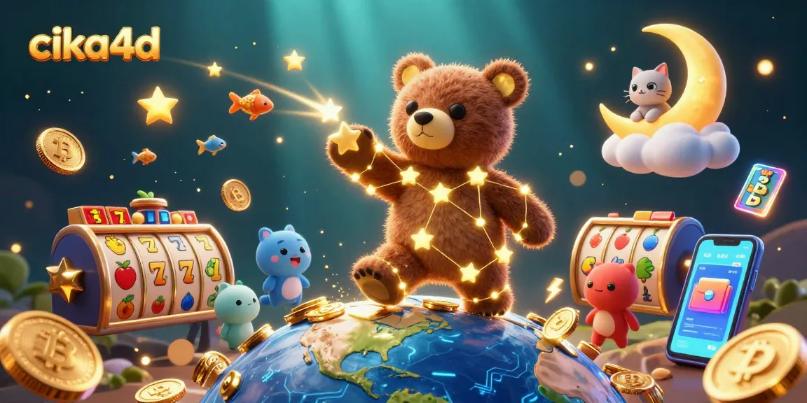 Engage in thrilling slot gameplay at cika4d, featuring vibrant characters and jackpot symbols.