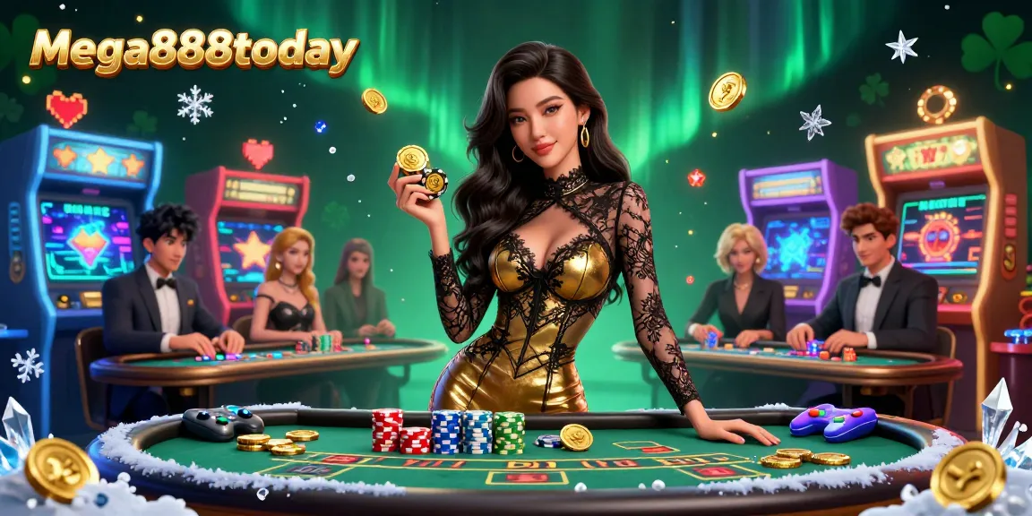 Experience thrilling wins with Mega888today's captivating casino scene featuring vibrant games and high-stakes excitement.