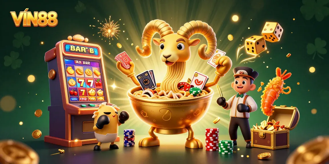 Experience winning excitement with VIN88's vibrant casino games and festive jackpot celebrations.