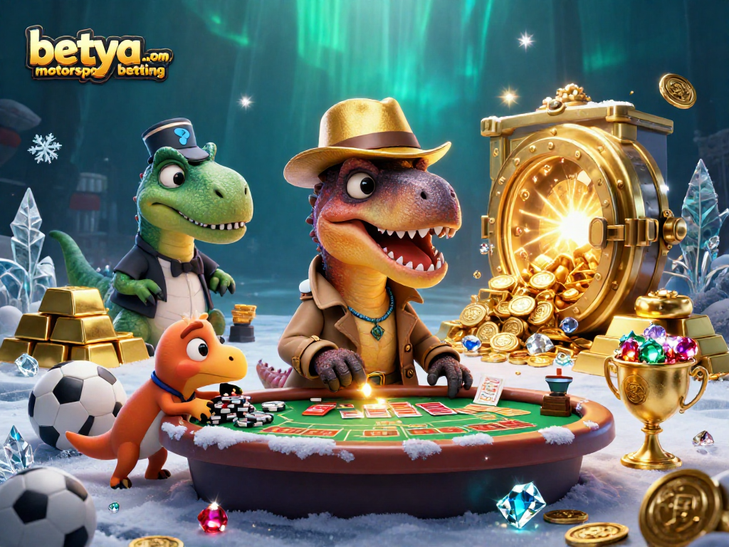 Engage in betya.com motorsport betting with playful characters and vibrant casino elements.