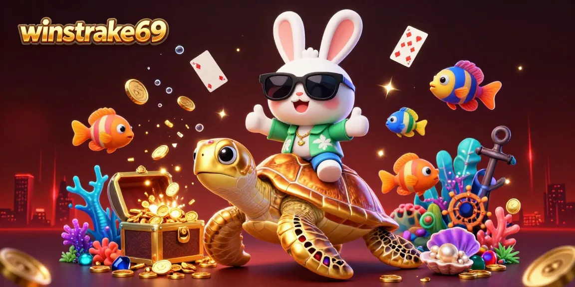 Spin and win at winstrike69 with a vibrant underwater casino adventure featuring lucky symbols.
