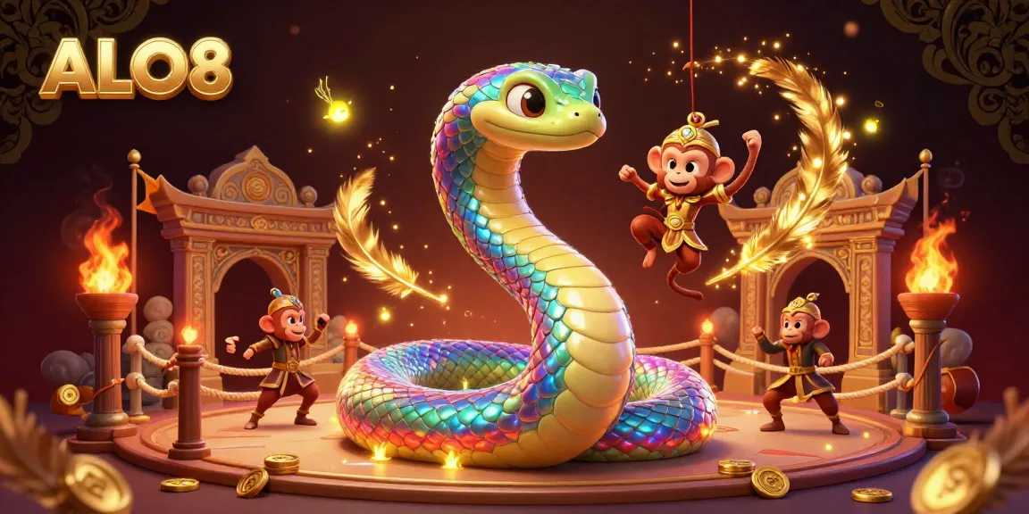 Engage in magical gaming adventures at ALO8 with vibrant, whimsical characters and dynamic casino elements.