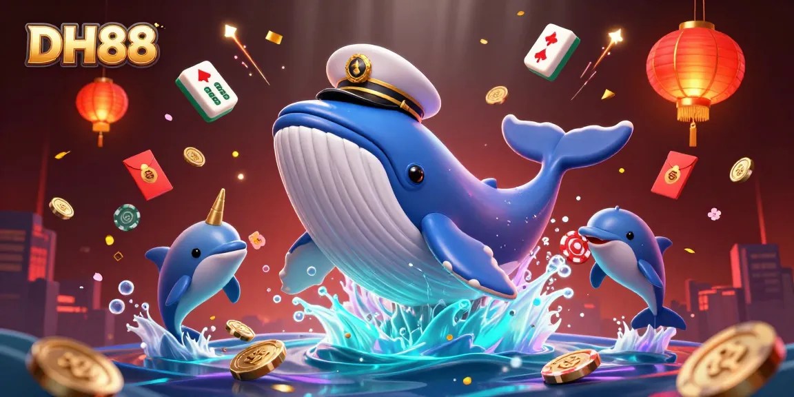 Experience thrilling games at DH88 with a vibrant underwater 3D casino illustration featuring playful sea creatures.