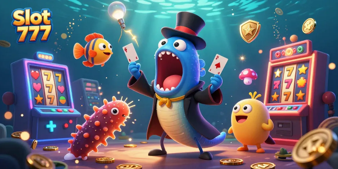 Experience the fun of slot 777 with a captivating underwater magic show featuring colorful slots.