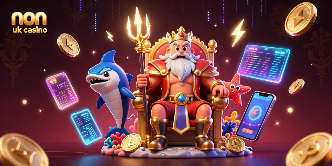 Engage with the vibrant world of non uk casino, featuring Neptune and vibrant crypto elements.