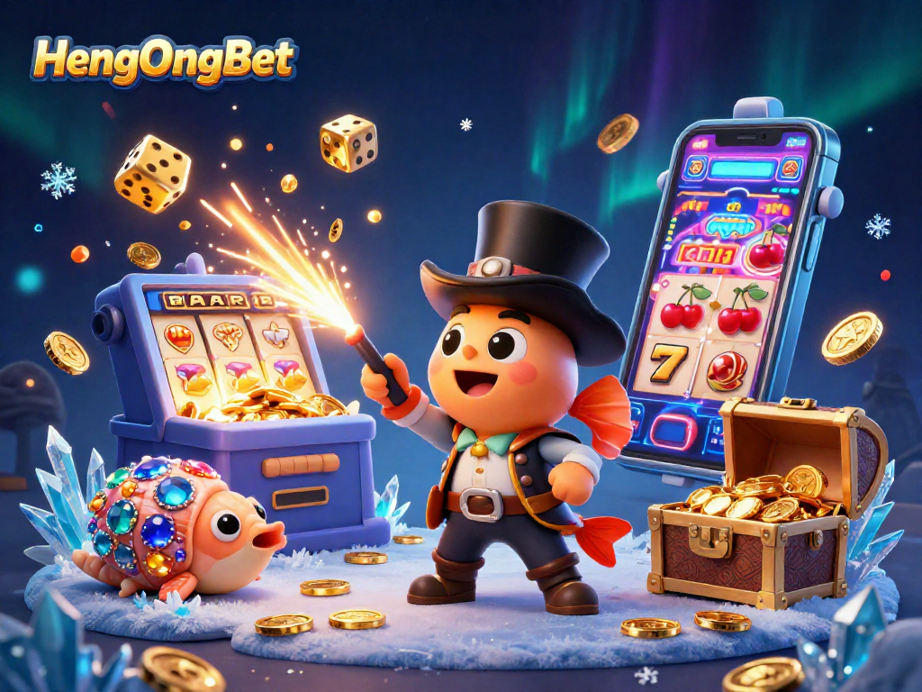 Win big with HengOngBet in this vibrant underwater casino scene full of excitement!