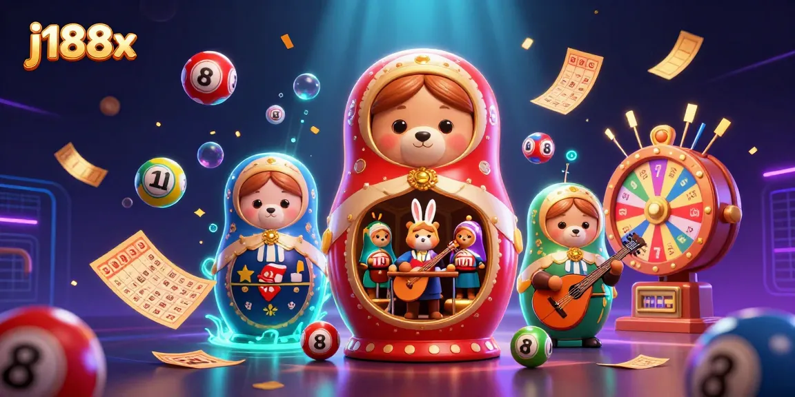 Experience thrilling moments with j188x in this vibrant casino illustration showcasing unique game elements.