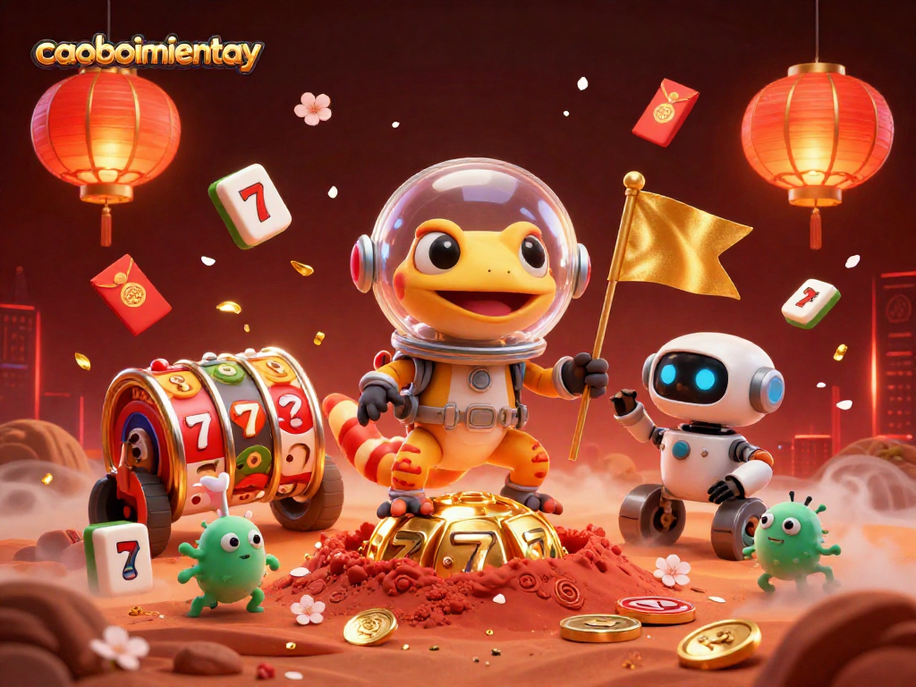 Experience thrilling gameplay in caoboimientay, featuring a Martian gecko and vibrant casino elements.
