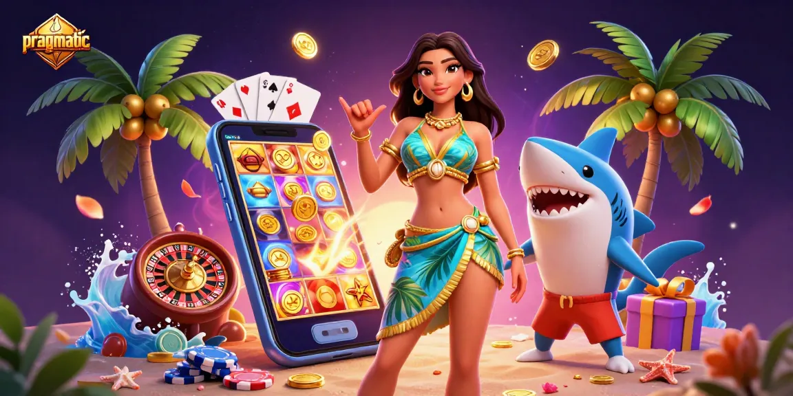 Engage in pragmatic slot games with colorful reels and dynamic symbols in a rich casino setting.