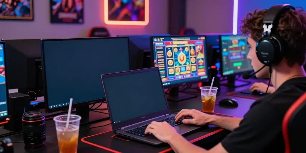 A thrilling akunjp online gaming experience featuring a vibrant slot game.