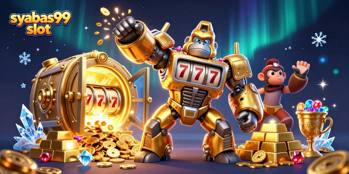 Spin to win with syabas99 slot in this vibrant and dynamic 3D casino illustration!