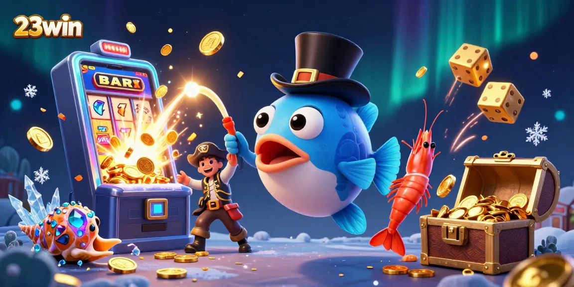 Engage with 23win's thrilling casino experience featuring vibrant characters and exciting gaming elements.