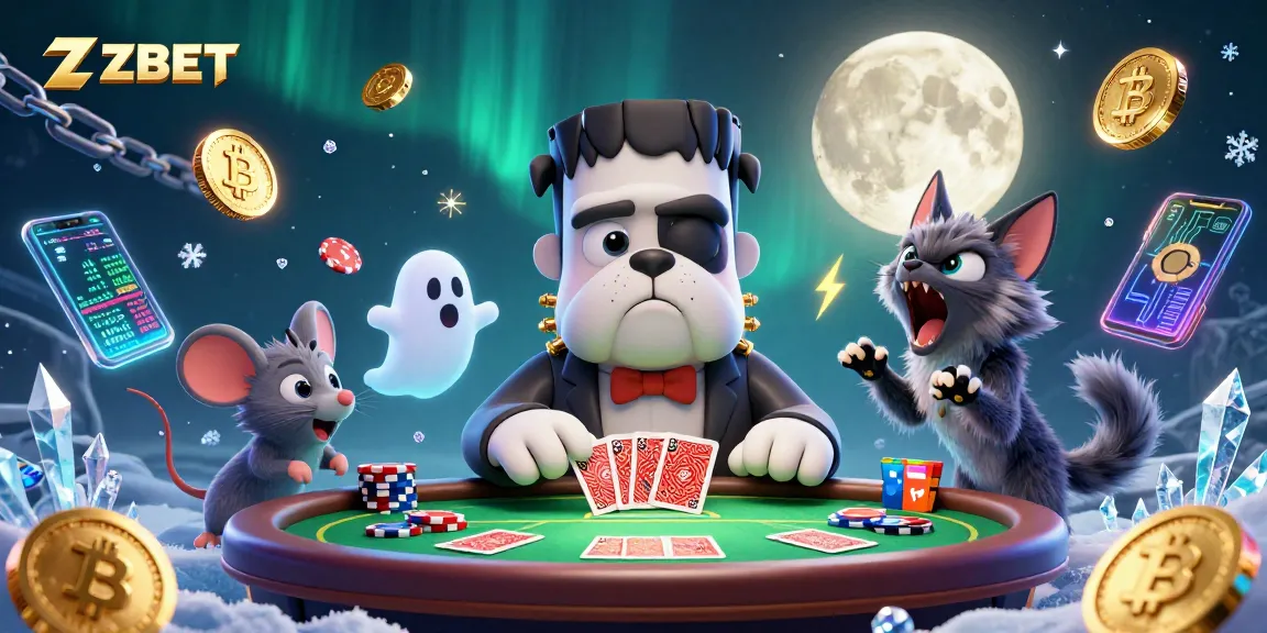 Engage in thrilling gameplay at ZBET with a lively casino scene featuring vibrant characters.