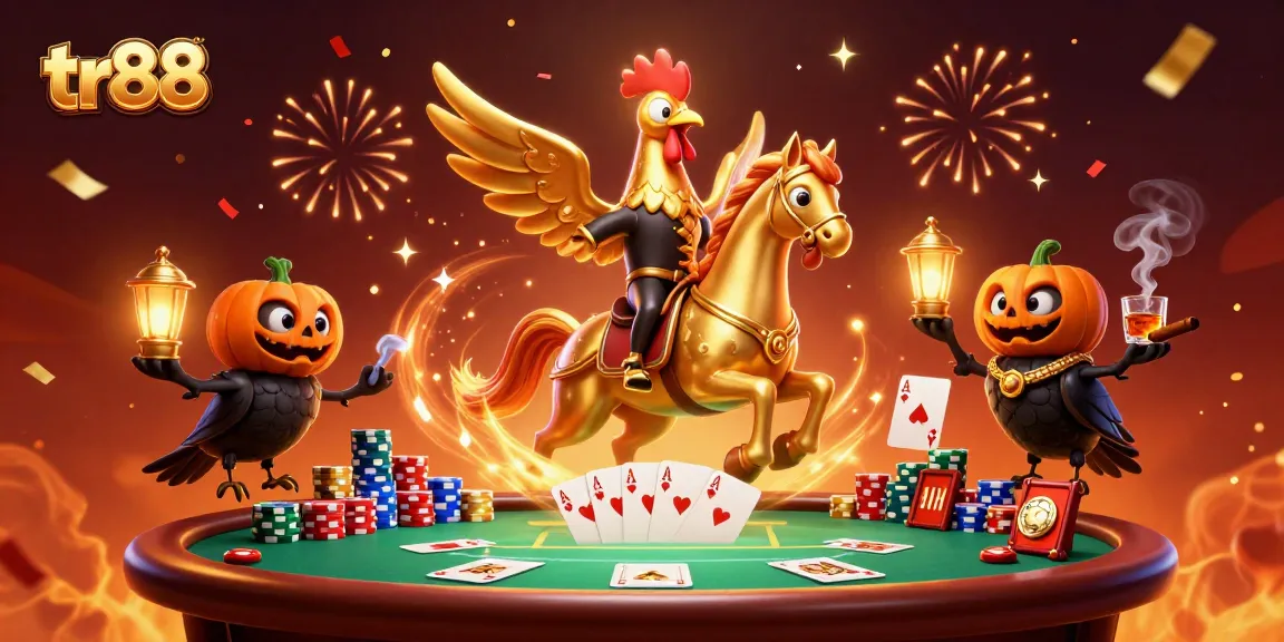 Enjoy thrilling casino action with the vibrant tr88 golden rooster in a dynamic poker scene.