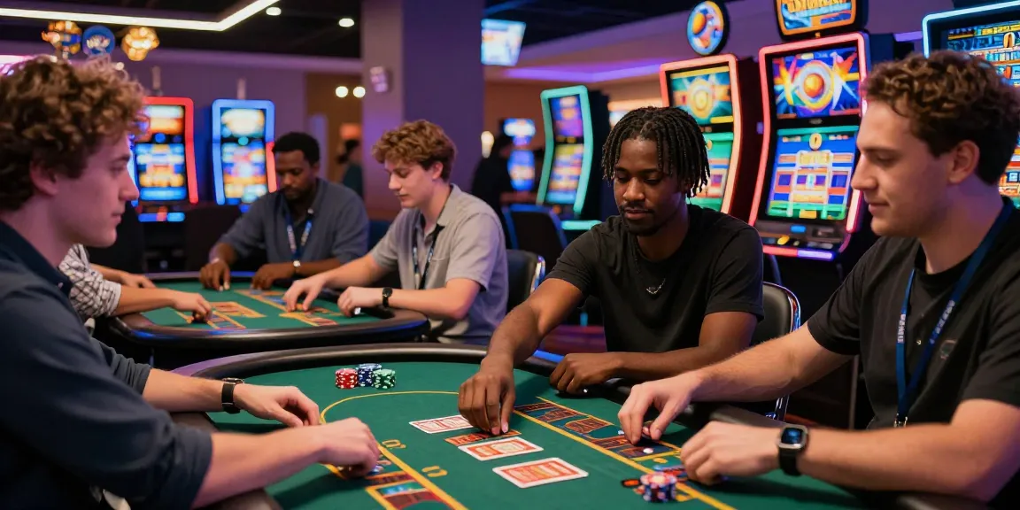 Exciting gaming experience at https://28bet.mex.com/ showcasing diverse players in a vibrant casino atmosphere.