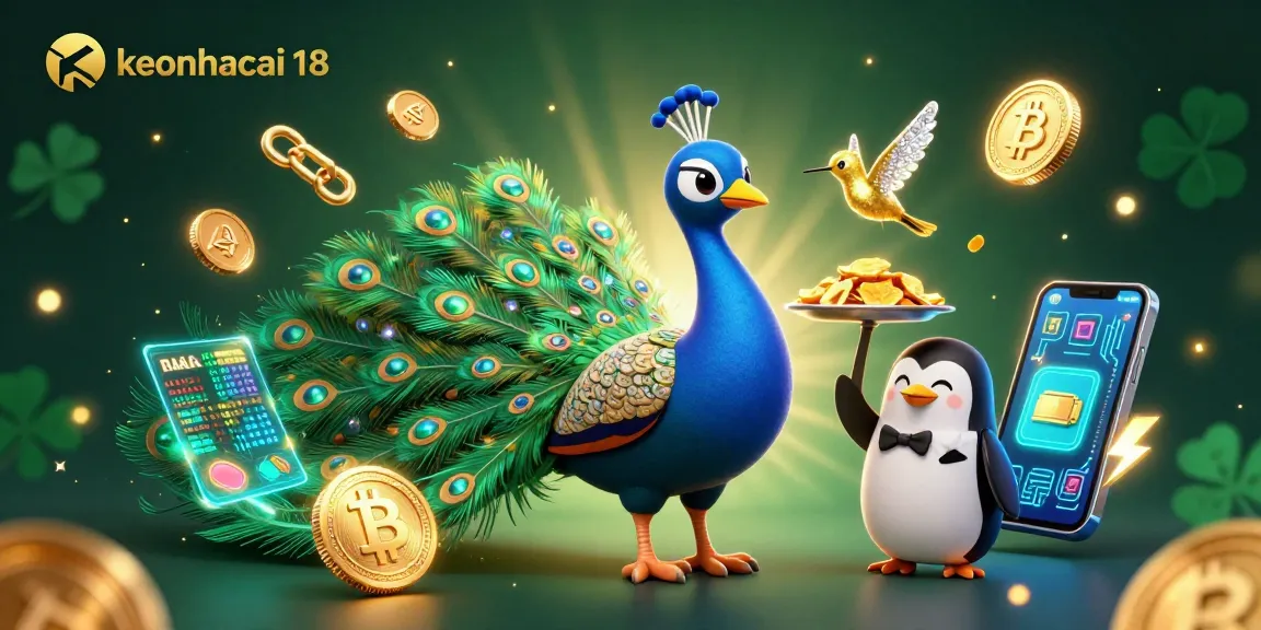 Experience thrilling bets at keonhacai 18 with rich visuals of gambling elements and characters.