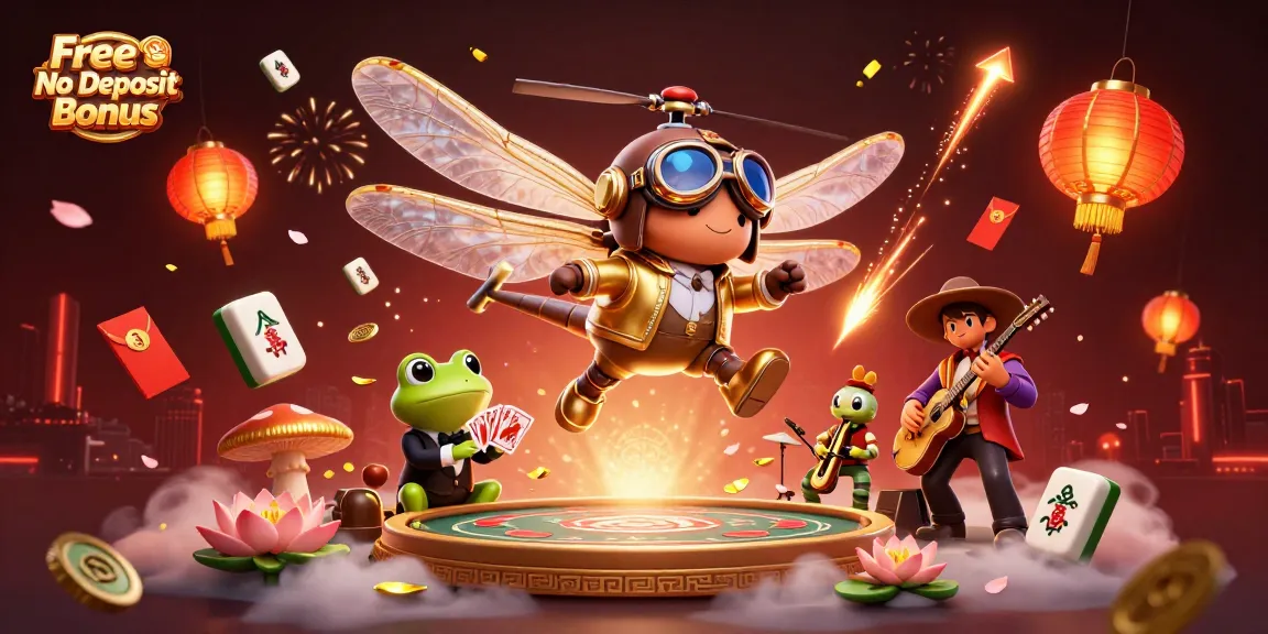 Experience the excitement of the Free No Deposit Bonus with vibrant casino-themed imagery and action.