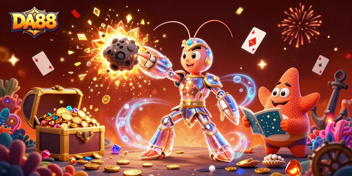 DA88 gamblers enjoying a vibrant underwater casino world filled with treasures and excitement