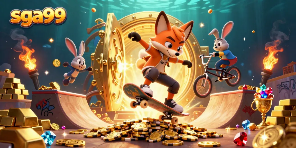 Sga99 players enjoy thrilling jackpot games with gold treasures and Fox characters.