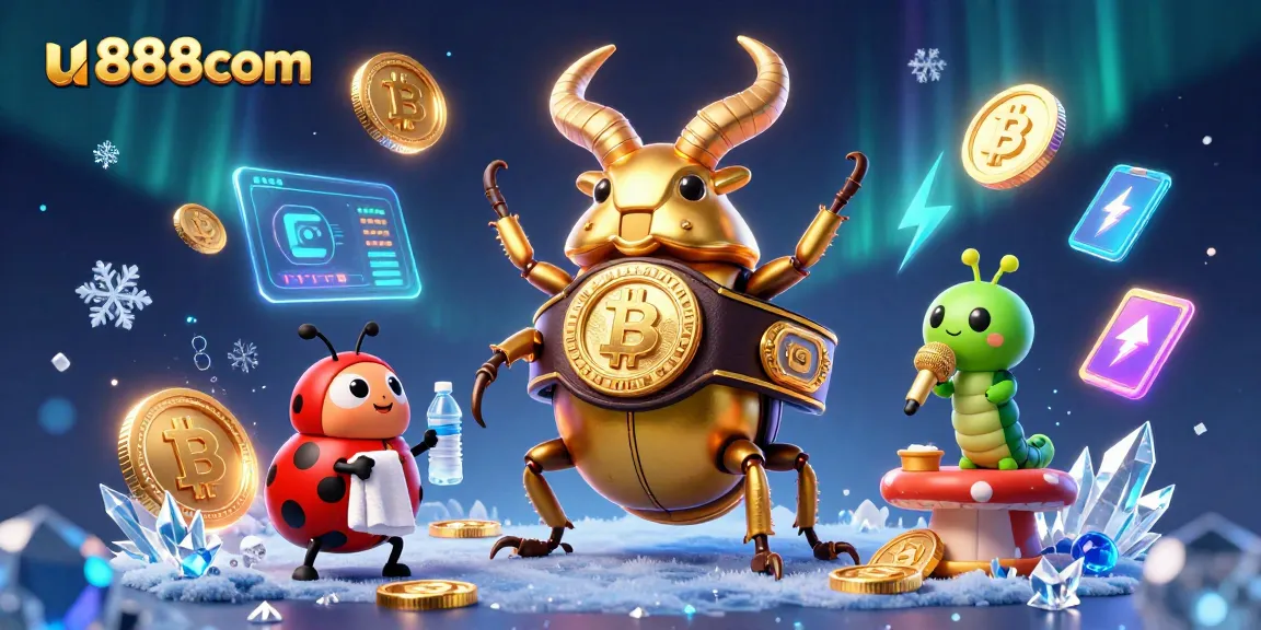 Engage with u888com's thrilling gaming scene illustrated in a vibrant 3D style.