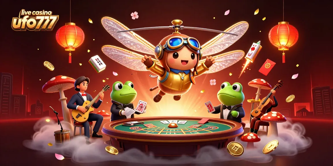 Experience thrilling gameplay at live casino ufo777 with a dynamic scene of dealers and players.