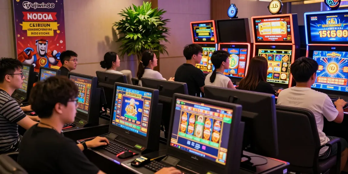 Pengalaman bermain slot online di fujiwin88 dengan pemain yang antusias dan suasana kasino virtual yang ceria.