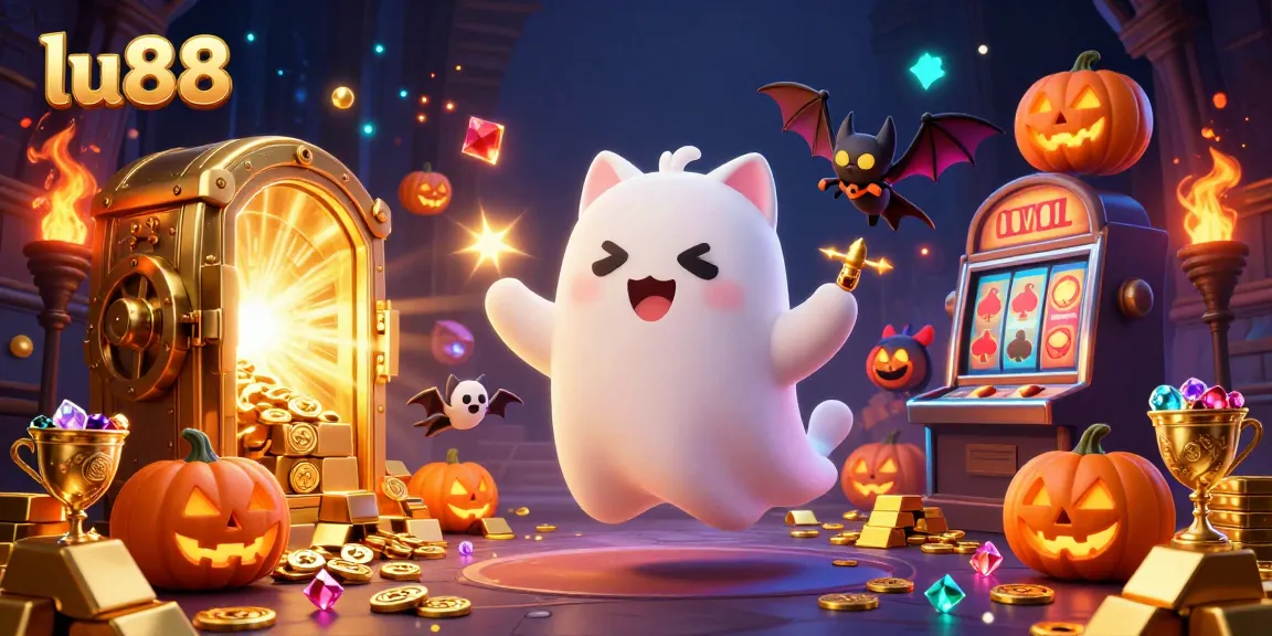 Engage with lu88's exhilarating ghostly gaming experience in a haunted casino atmosphere.