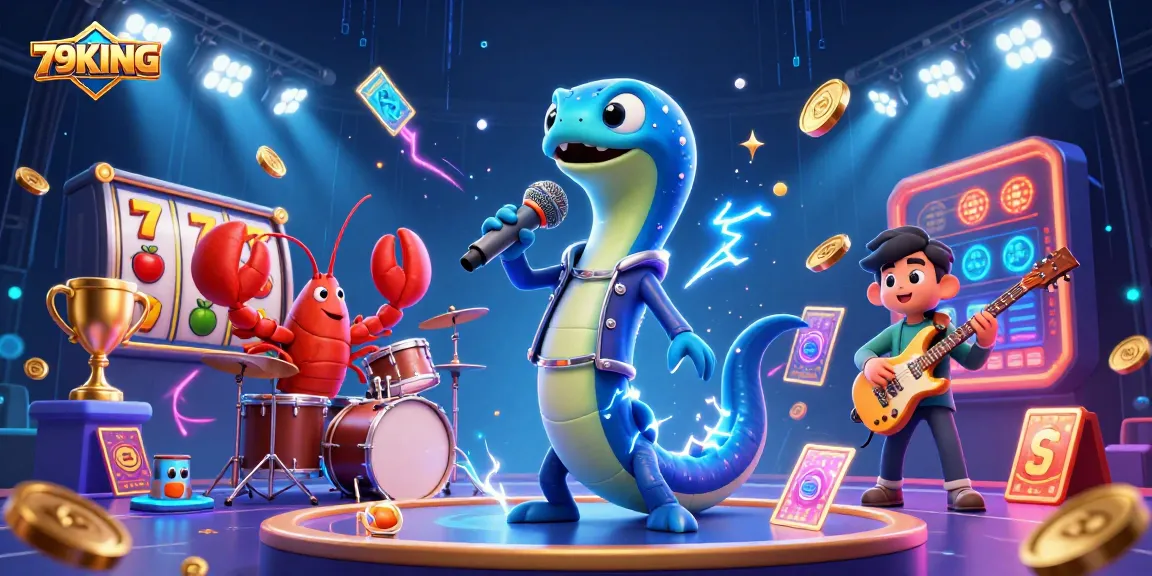 Experience the excitement of 79KING with a vibrant underwater casino scene featuring dynamic characters and game elements.