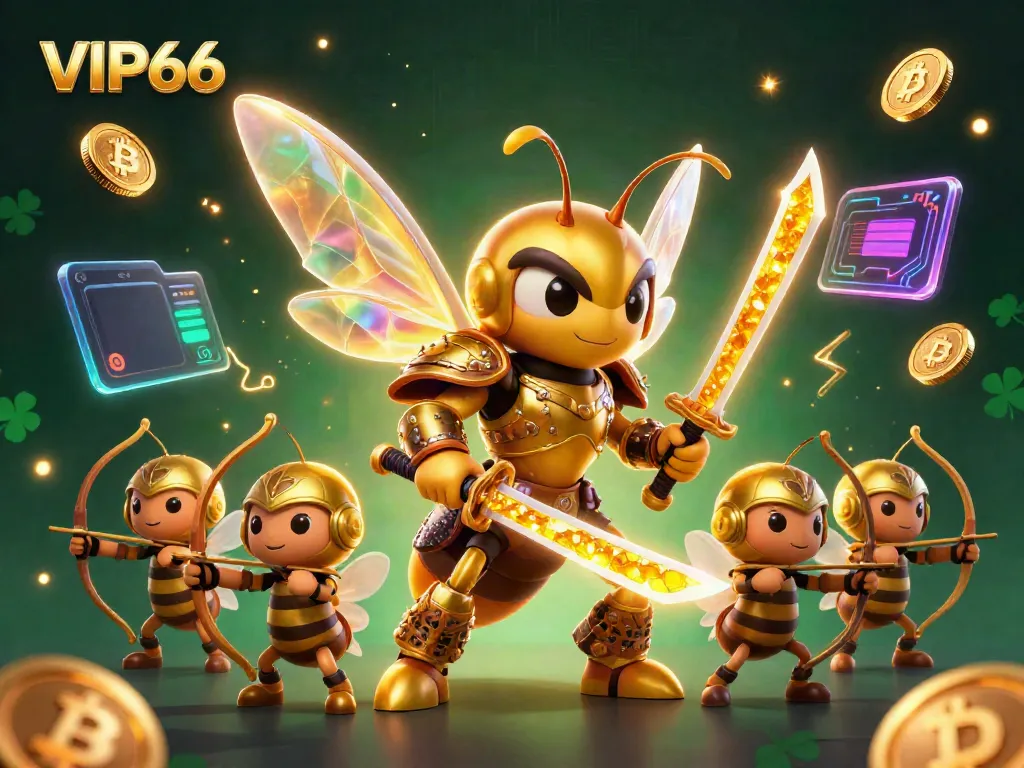 Experience gaming at VIP66 with dynamic boosts and vibrant blockchain-themed visuals.