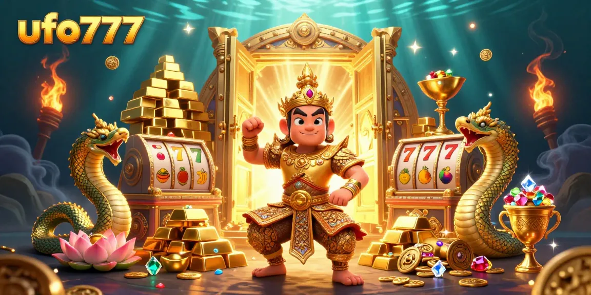 Engage with ufo777's thrilling slot experience featuring vibrant characters and gold treasures.