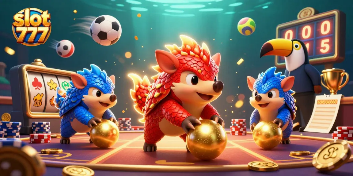 Rasakan keseruan bermain slot 777 dalam ilustrasi yang dinamis dengan simbol permainan yang menarik.