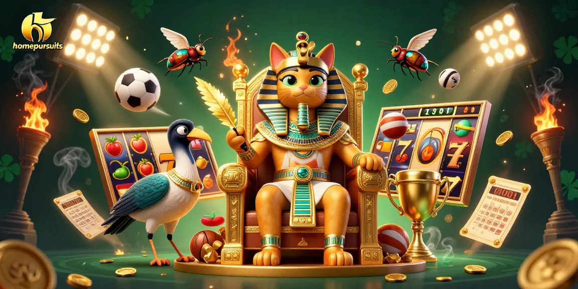 Mengalami keseruan permainan slot di homepursuits dengan simbol jackpot dan karakter kartun.