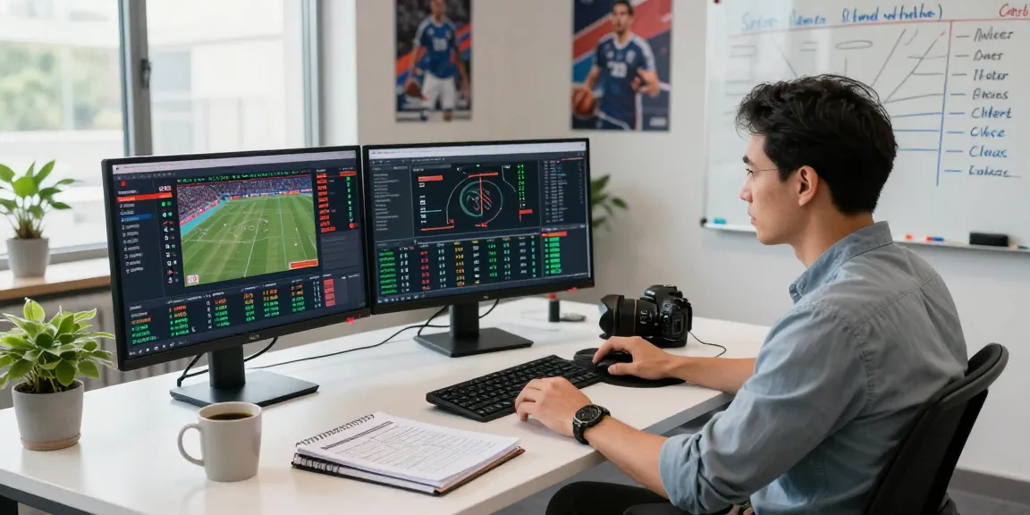 Soi kèo nhà cái during sports betting analysis with multiple monitors showing odds and statistics