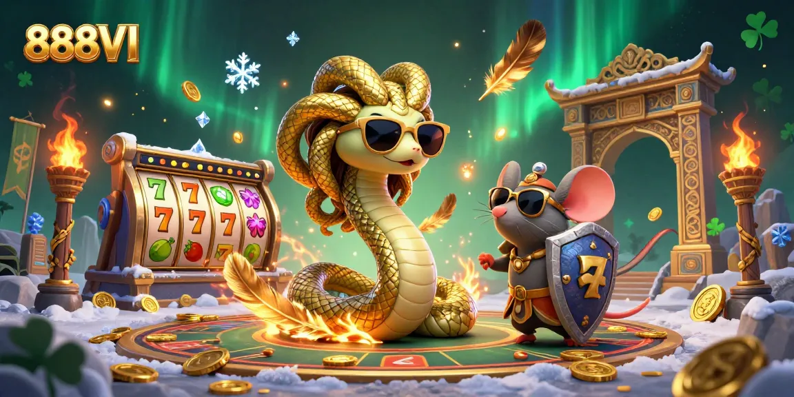 Engage with 888VI's thrilling gameplay featuring Medusa and a warrior mouse amidst jackpot excitement.