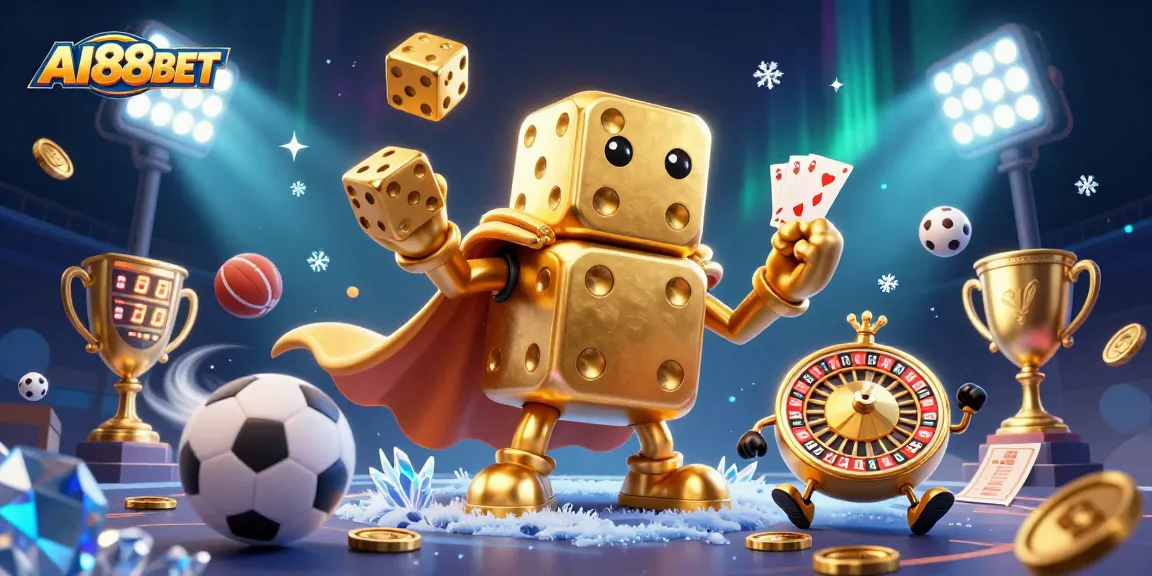 Experience thrilling gameplay at AI88BET with dynamic action featuring golden dice and casino elements.