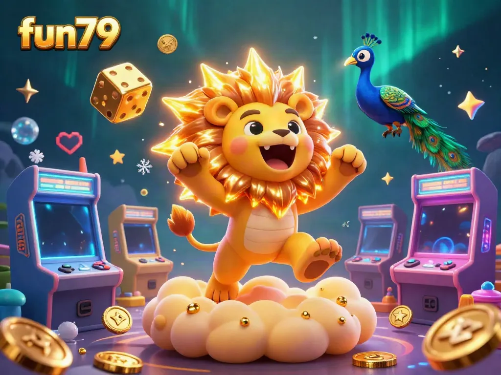 Experience thrilling gameplay at fun79 with vibrant casino-themed 3D characters and colorful gaming elements.
