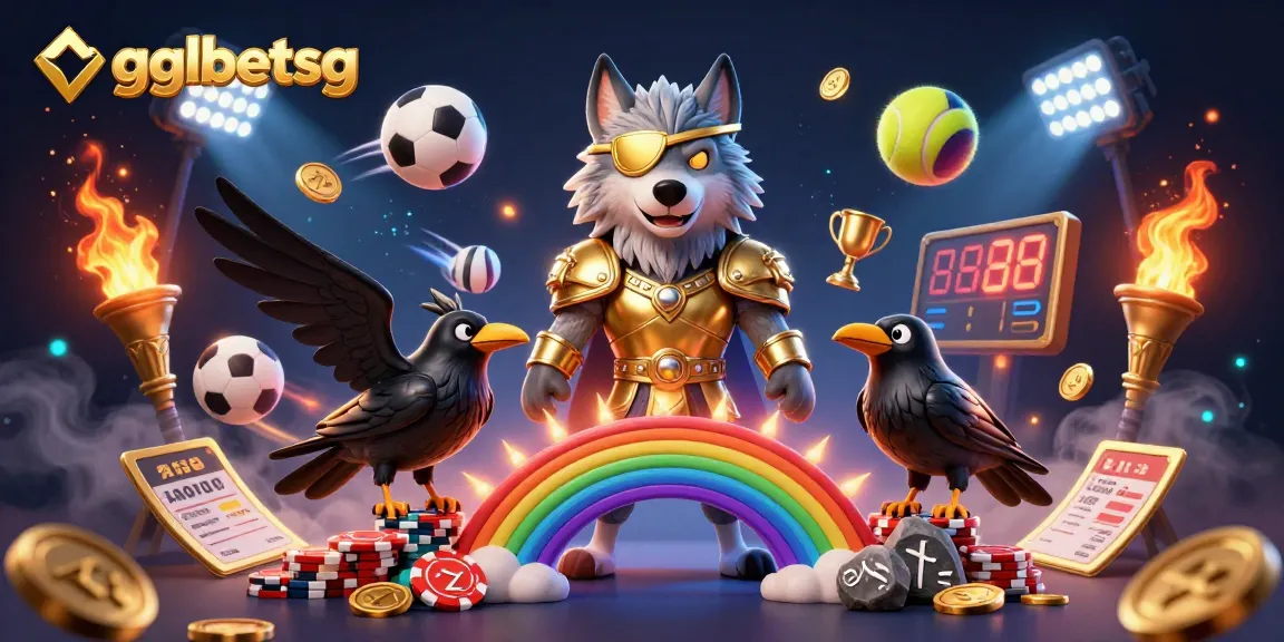 Experience dynamic esports action and betting excitement with gglbetsg in this vibrant 3D illustration.
