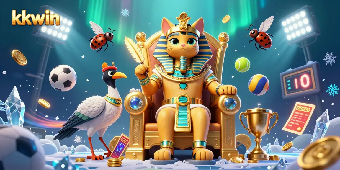 kkwin players engage in thrilling sports betting with vibrant coins and trophies
