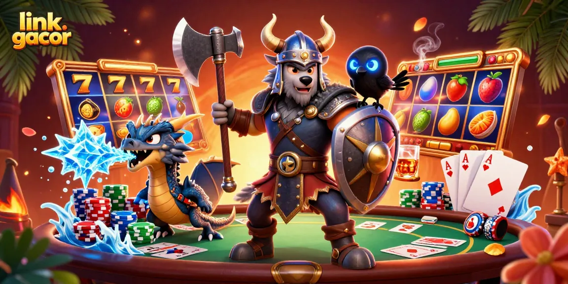Experience thrilling gaming action with link gacor's vibrant slot reels and dynamic characters.