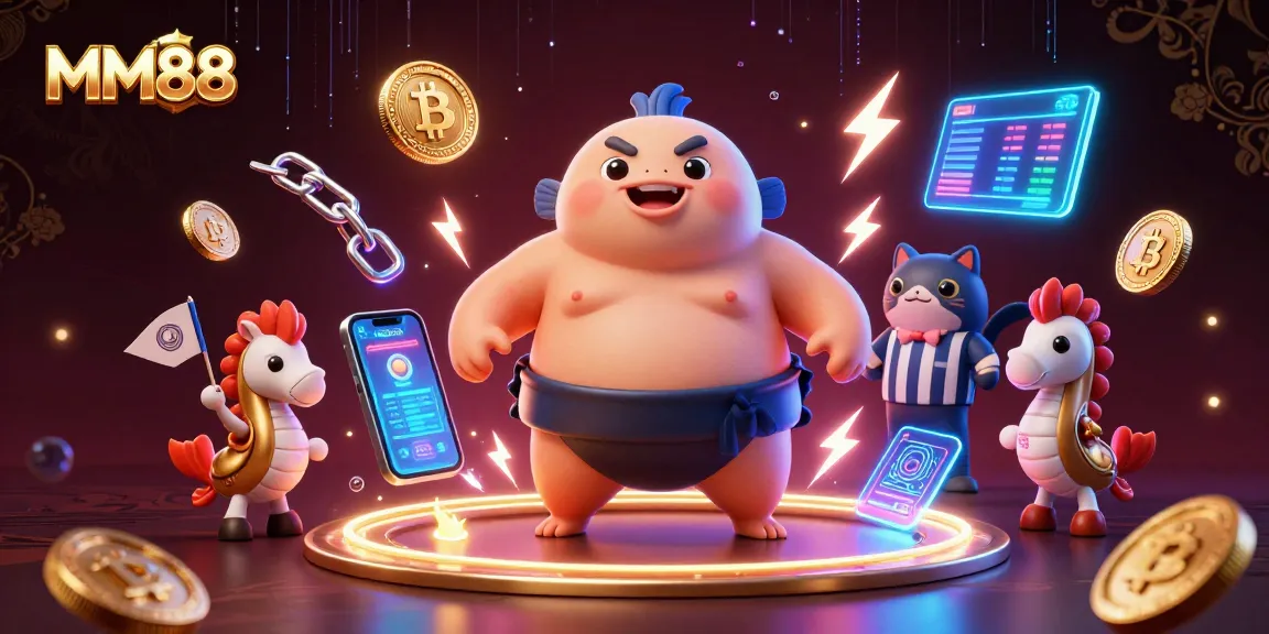 Engage with MM88's thrilling underwater casino experience featuring crypto-themed characters