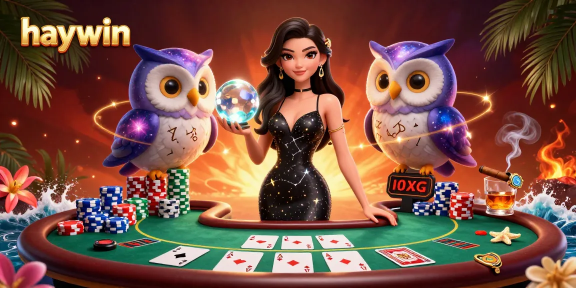 Experience thrilling game action at haywin with a mystical scene featuring glowing elements and rich casino imagery.