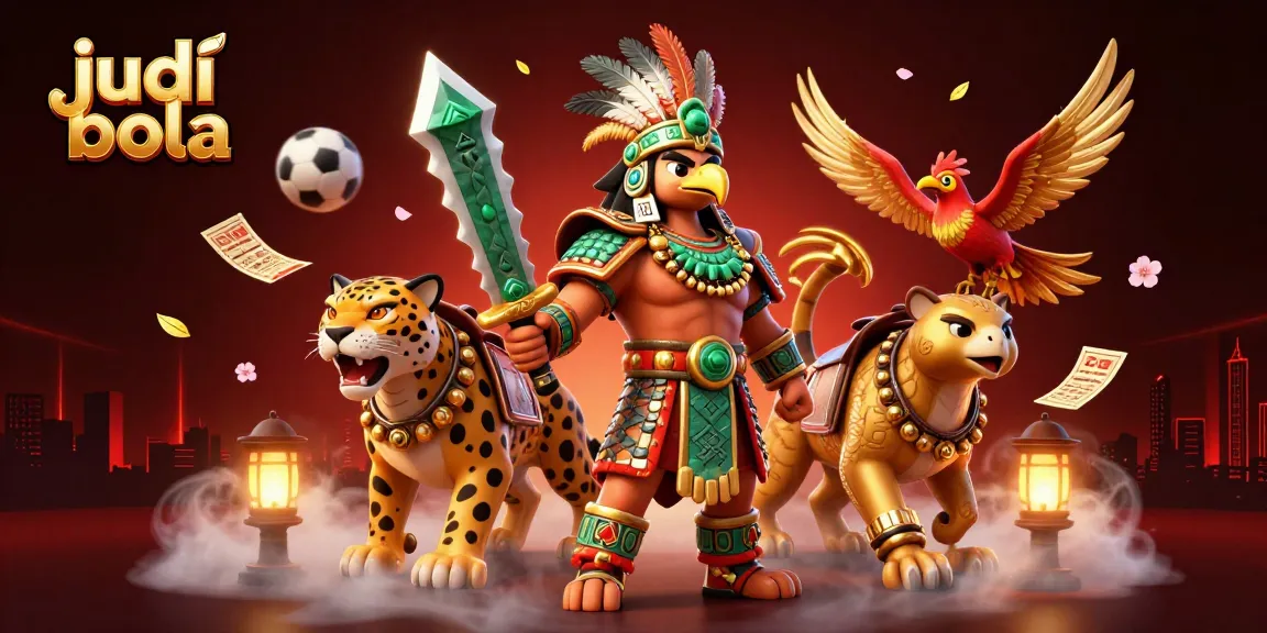 Place your bets with judi bola in a lively scene featuring athletic characters and dynamic game elements.