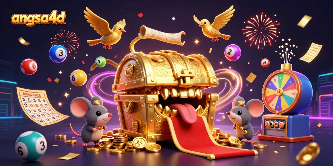 Experience the thrill of angsa4d with vibrant lottery excitement and dynamic gaming elements in this engaging illustration.