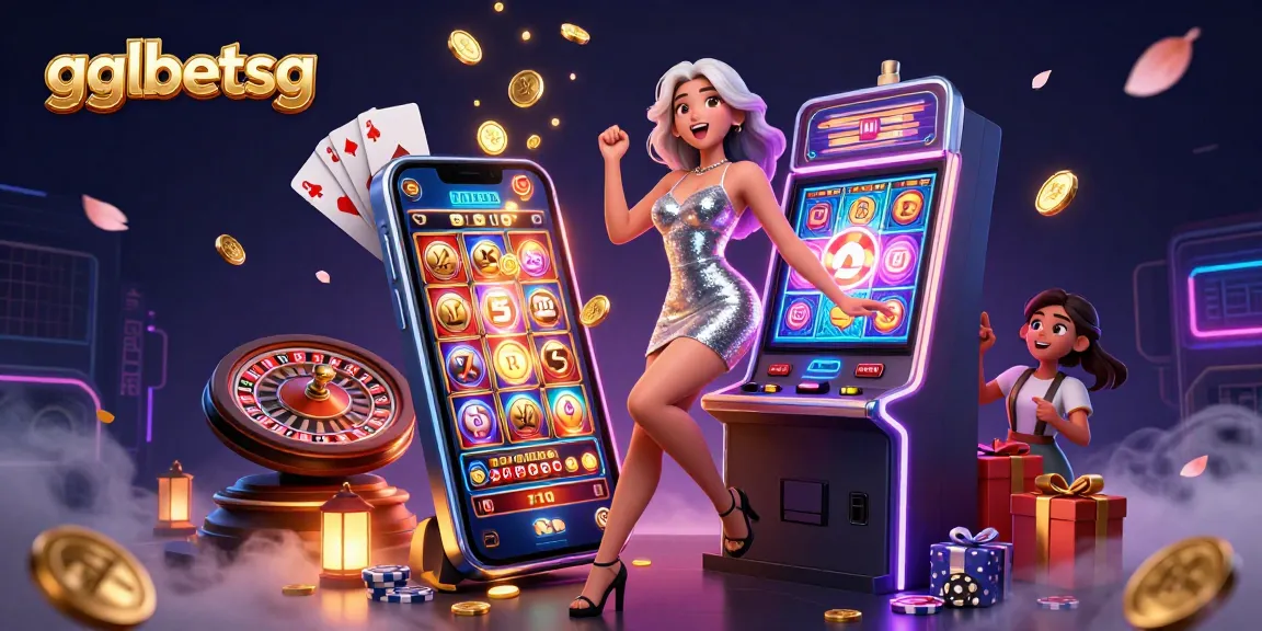 Celebrate wins with gglbetsg at an exciting Asian casino illustration showcasing vibrant gaming elements.